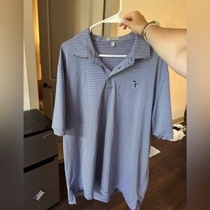 Peter Millar Blue/Purple Striped Polo Shirt